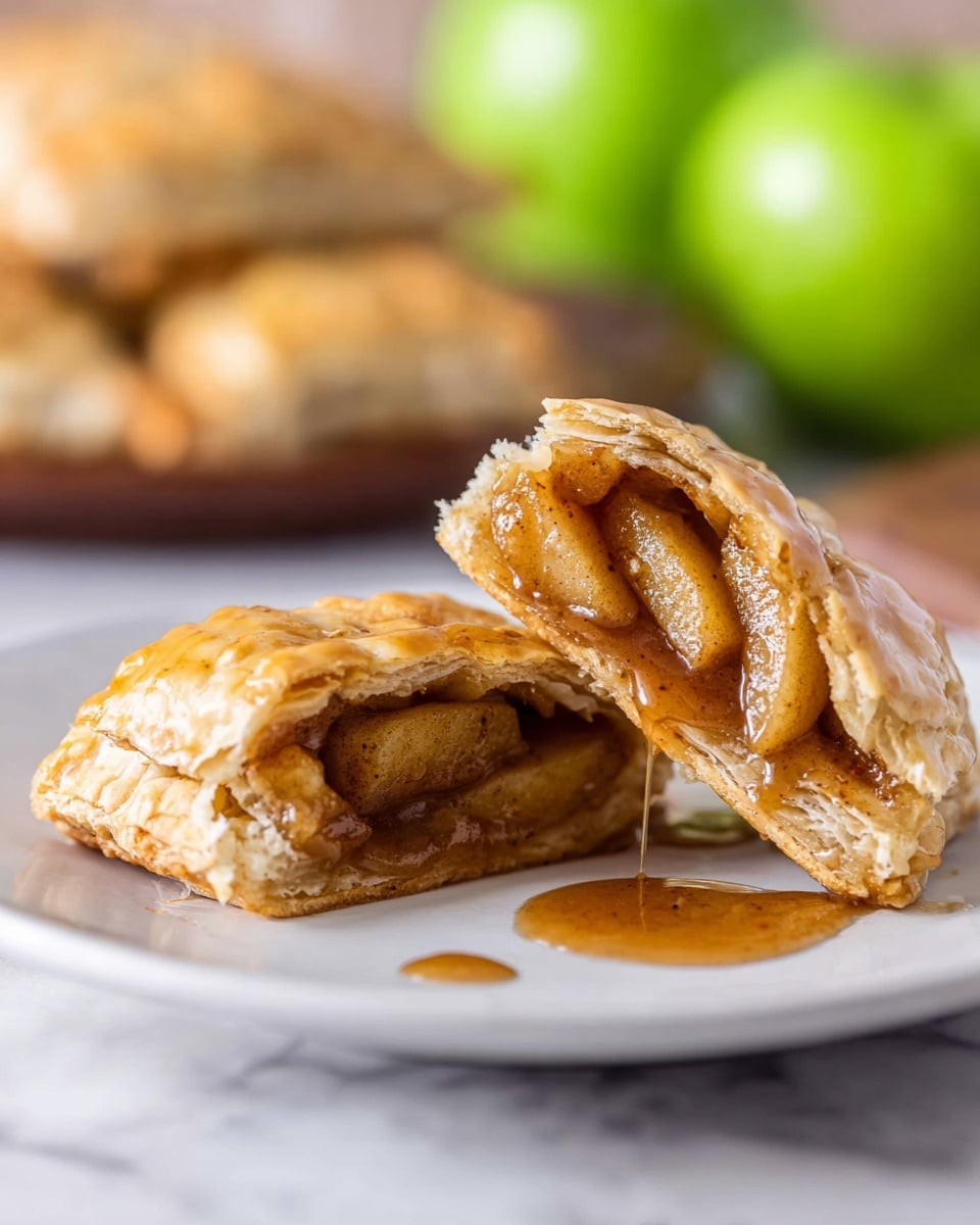 Cozy Handheld Apple Pies: Flaky Crust & Brown Sugar Glaze Delight